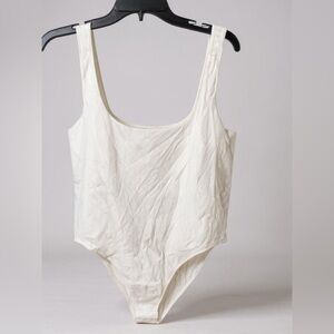 A New Day Cream Asymmetrical Sleeveless Bodysuit